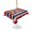 Red, Navy, Blue, White, variant on Outdoor Tablecloth with Umbrella Hole for Patio/Picnic/Party/Camping, Patriotic Gnomes Waterproof Table Cloth Square Cover Washable, Independence Vintage Blue Red Striped (54"x 54")