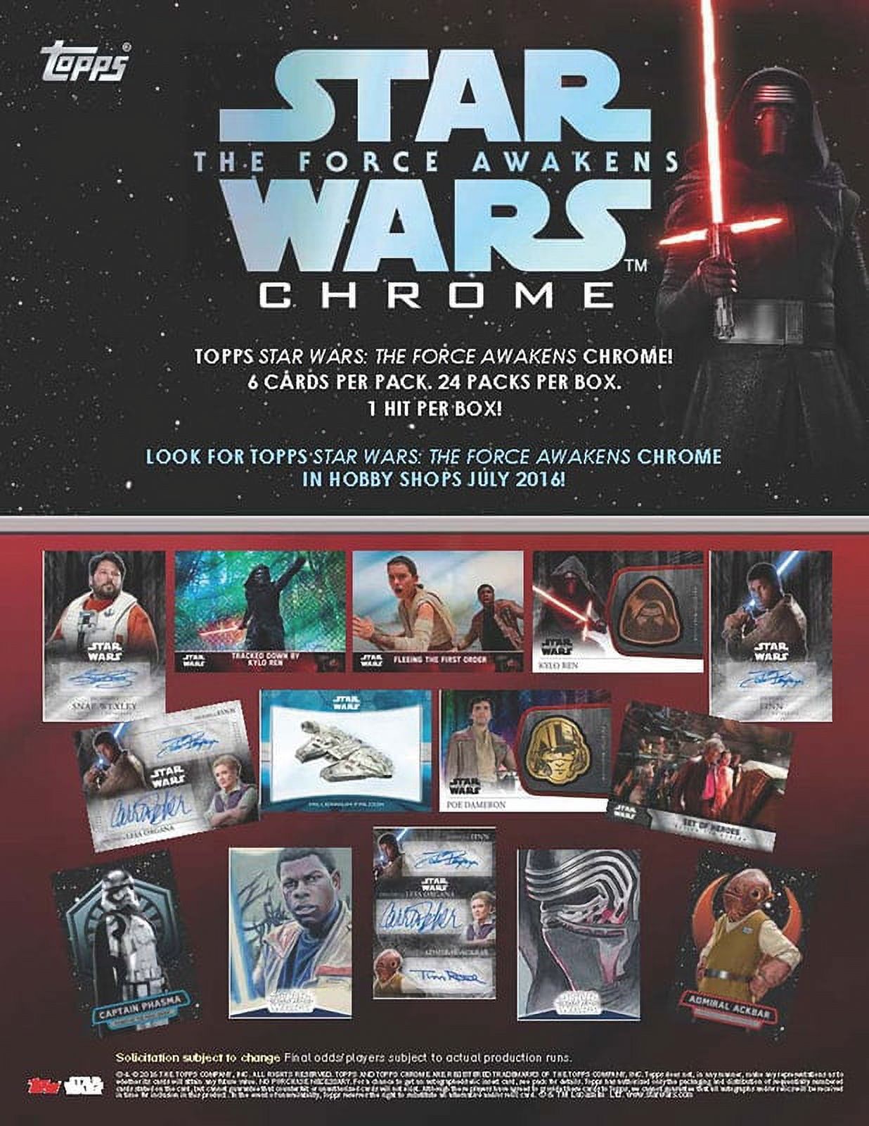 Topps Star Wars The Force Awakens Trading Collection: Chrome