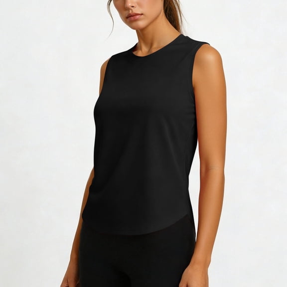 PFRNLF Tank Tops for Women Summer Moisture Wicking Flowy Crew Neck Athletic Workout Tank Tops