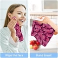 thumbnail image 7 of Pink Butterfly Washcloth 12x12in Set, 2 Pack Absorbent Cotton Towel Square Kitchen Dishes Towels, Soft Cleaning Face Hand Towel Fast Drying, 7 of 7