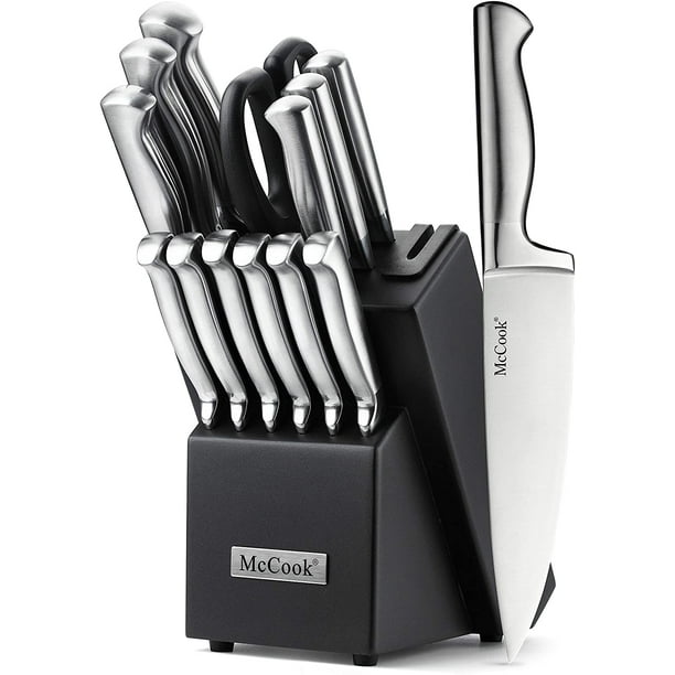 McCook MC21 15 Pieces German Stainless Steel Hollow Handle Kitchen