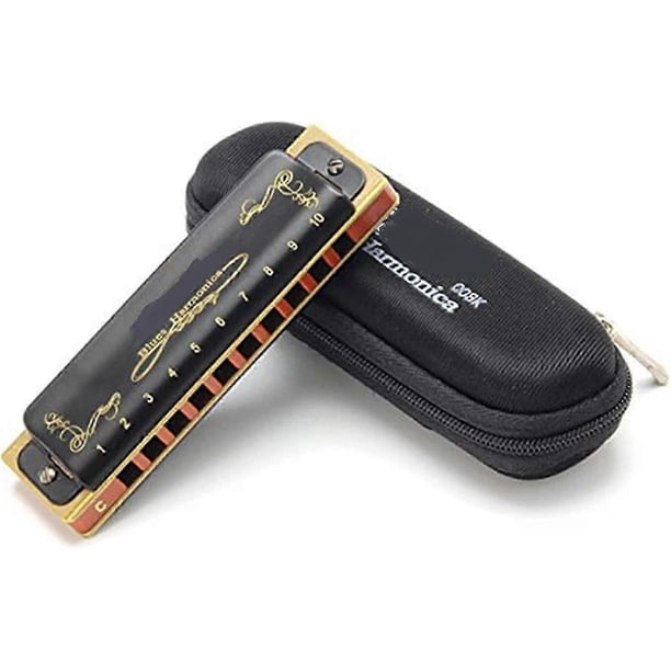 Harmonica Professional T008k Harmonica Diatonic 10 Hole Armonica Blues Instrumentos Musicales Armonicas Mouth (color : Key Of A (black))