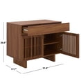 thumbnail image 3 of Safavieh Quaid Traditional Particle Board and Mdf Night Stands, Walnut/Brass, 3 of 6