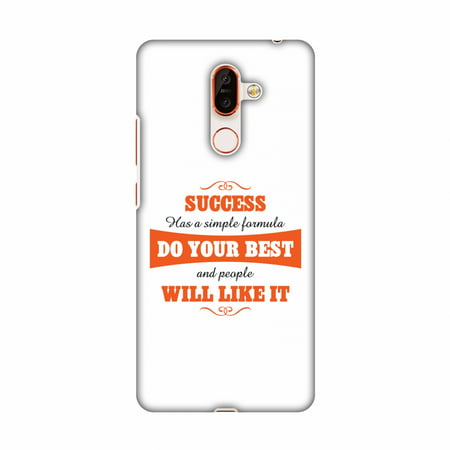 Nokia 7 Plus Case - Success Do Your Best, Hard Plastic Back Cover, Slim Profile Cute Printed Designer Snap on Case with Screen Cleaning