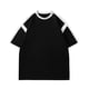 thumbnail image 1 of Playera Elvqul para Caballero Negro de Color Sólido Solapa Deportivas Economicas Manga Corta, 1 of 3