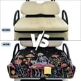 thumbnail image 5 of SEANATIVE Golf Cart Seat Covers for 2-Person Seats, Suitable for EZGO, Yamaha, Club Car and More, Scratch-resistant All Weather Golf Cart Accessory, Skeleton Mushroom Floral Moon Black, 5 of 7