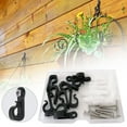 thumbnail image 6 of Binglerxi 10 PCS Q-Hanger, String Lights Hanger Hooks, Outdoor Screw Hooks, Black Plastic Light Clips, Light Hanger Hooks for Christmas Party Easy Release Wire and Fairy Led Lights, 6 of 6