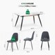 thumbnail image 5 of Juego De Comedor Mesa Vidrio Con 4 Sillas Eames Tapizadas Minimalista KingsHouse gris oscuro 5, 5 of 8