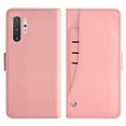 thumbnail image 4 of Genuine Leather RFID Blocking Wallet Case for Samsung Galaxy Note 10 Plus, Handmade Flip Folio Wallet Case with Stand and Card Slots for Samsung Galaxy Note 10 Plus, Pink, 4 of 5