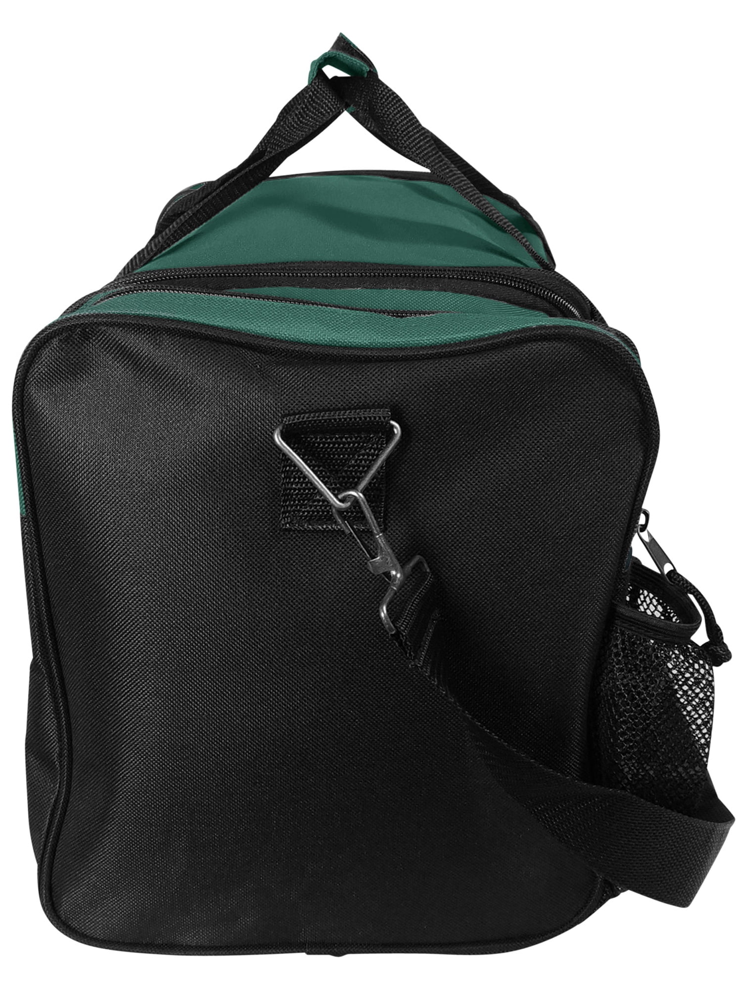 DALIX 17" Duffle Bag Sports Travel Gym Bag with Mesh Pockets in Dark Green