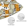 thumbnail image 3 of Honeii Giraffes Head Print Pillow Cases,Plush Throw Pillow Covers,Decorative Pillowcase for Sofa, Couch, Living Room-20"x30", 3 of 6