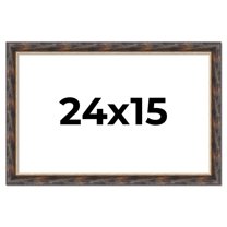 24x15 Frame Gold Real Wood Picture Frame Width 1.5 inches | Interior Frame Depth 0.5 inches |
