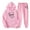 Pink, variant on BLOCLOALO 2 Piece Lounge Set Long Sleeve Pullover Hoodie Sweatshirts Women's Outfits Casual Long Sleeve Pullover Hooded Sets Jogger Sets Graphic Hoodies Trendy Lounge Sets for Women Beige L