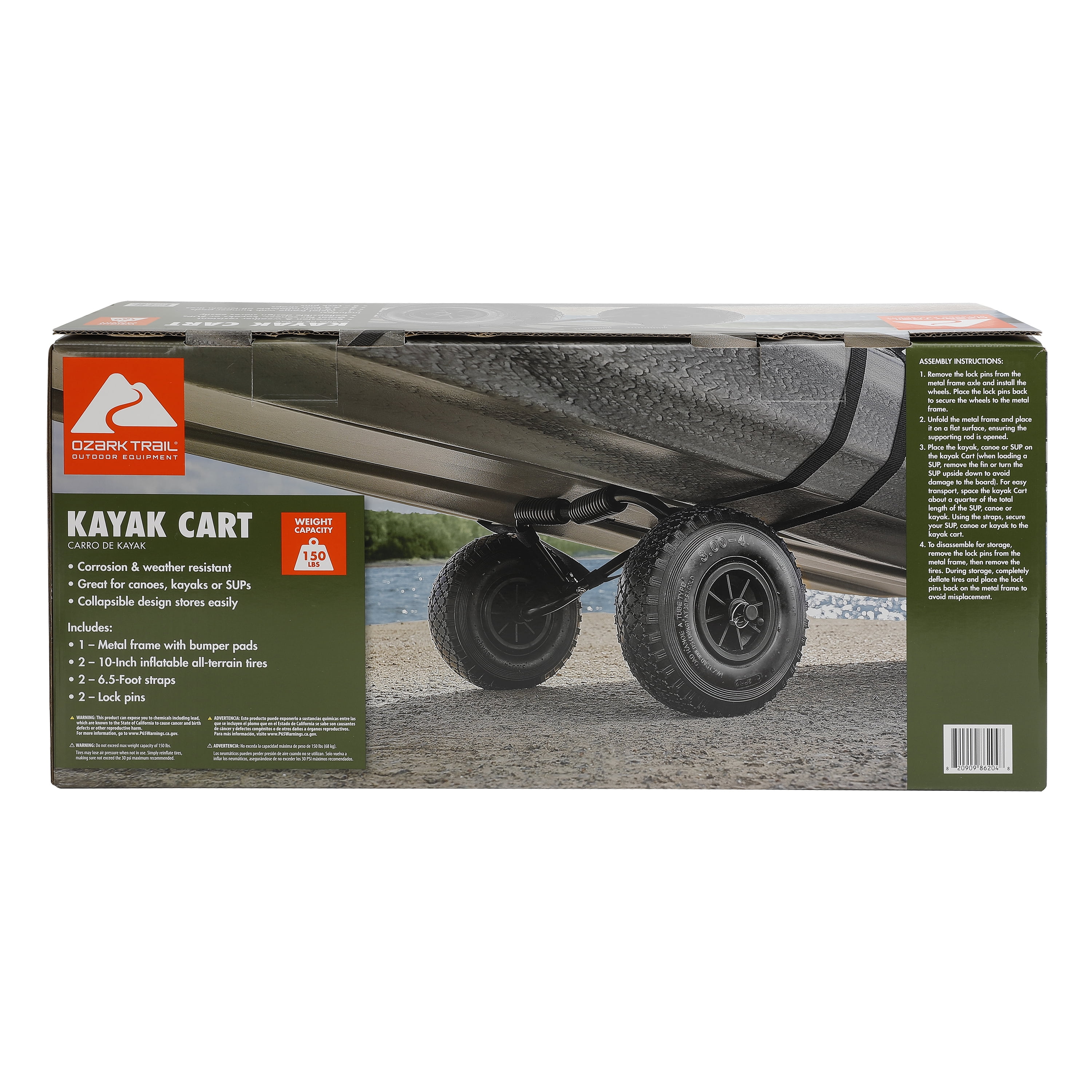 Ozark Trail Universal Kayak Cart,  Model KA204