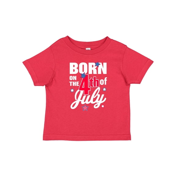 Inktastic Born on the 4th of July Boys or Girls Baby T-Shirt