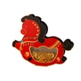 thumbnail image 2 of Colección de figuras de caballos, mascota decorativa, estatua de caballo de madera para sala de estar rojo, 2 of 7