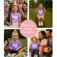 thumbnail image 6 of Lalo & Luna Two Cute Second Birthday Girls Short Sleeve Shirt, Toddler Tee, Purple Heather, 6 of 6