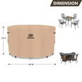 thumbnail image 2 of Oneness Heavy-Duty Round Patio Furniture Cover - Waterproof UV Resistant Outdoor Table Chair Furniture Cover,No Fading Away Within 2 Years, 84"Diax29"H Inch C99, 2 of 3