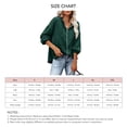 thumbnail image 5 of Sudadera con capucha cómoda de manga larga para mujer, talla L, sudadera con capucha verde con cremallera completa y cordón, 5 of 5