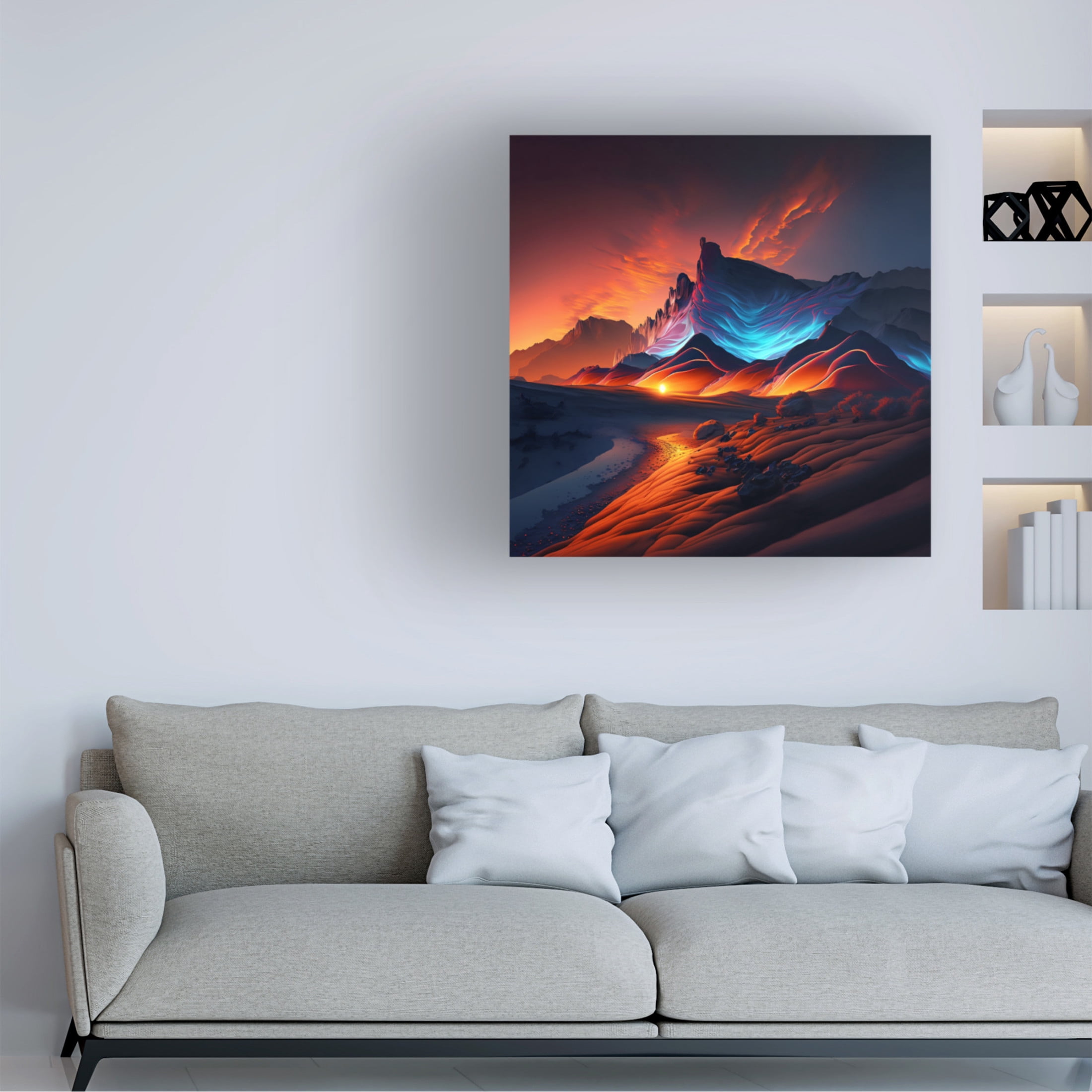 Canvas Wall Art - Ray Heere 'Desert Of Dreams 17' Wall Art for Living Room, Bedroom, or Office Décor by Trademark Fine Art - 18 x 18 Inches