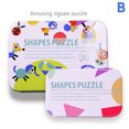 thumbnail image 1 of Shape Puzzle Educational Toy Wooden Pattern Blocks Mental Development Toys Kit New, 1 of 2