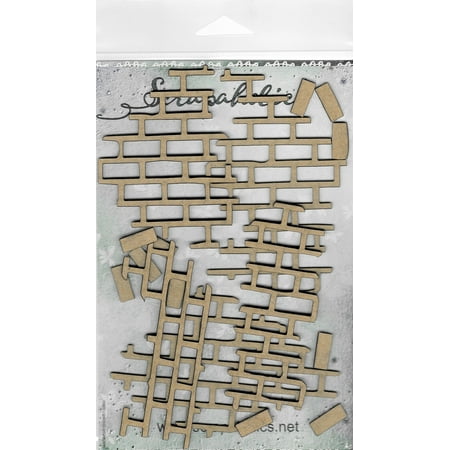 UPC: 0099654249491 | Scrapaholics Laser Cut Chipboard 1.8mm Thick-Brick Pieces  5/Pkg  1.5 -4.25