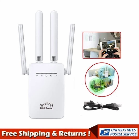 YANI- New 1200Mbps Wifi Extender With Ethernet Port Internet Repeater Signal Booster