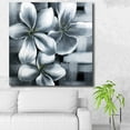 thumbnail image 3 of wall26 Canvas Wall Art Black and White Flower Pictures Home Wall Decorations for Bedroom Living Room Paintings Canvas Prints Framed - 12x12 inches, 3 of 4