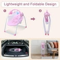 thumbnail image 3 of Jonster Electric Baby Swing with Bluetooth, Remote, Toys, 4-Speed Adjustable Infant Swing, Auto Rocking, for Newborns to Toddlers, Pink, 3 of 11