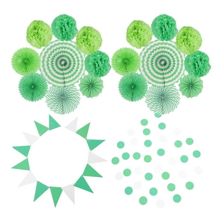 GOOHOCHY 20 PCS Birthday Decoration Set Party Decoration Set 20pcs Green