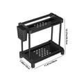 thumbnail image 3 of Dvkptbk Kitchen Racks Storage Items Under Sink 2-Layer Bathroom Cabinet Storage Items and Storage Items with Hooks Kitchen Multi-Purpose Storage Basket Storage & Organization, 3 of 8