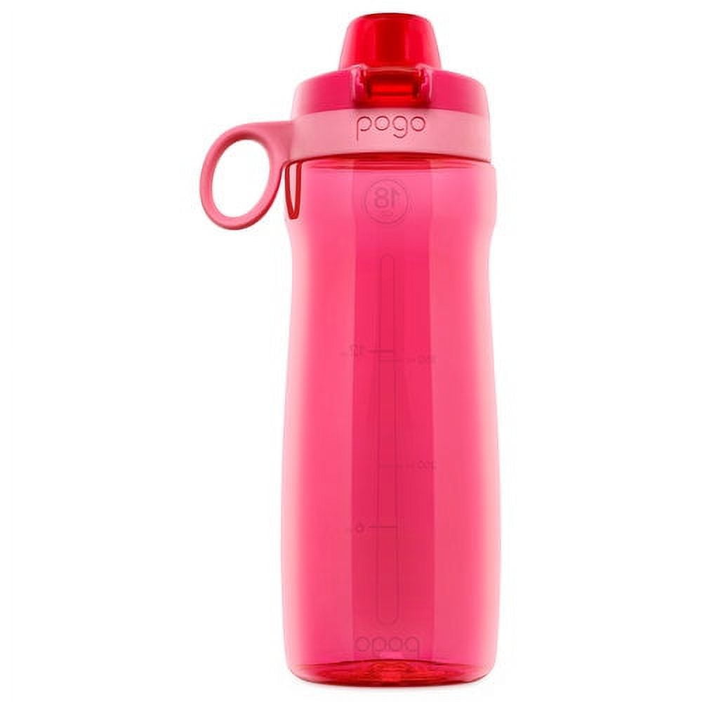 Pogo BPA-Free Plastic Water Bottle with Chug Lid, 18 oz