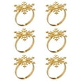 thumbnail image 1 of 6Pcs Christmas Tissue Buckles Festive Snowflake Napkin Decorations (Golden), 1 of 7