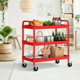 thumbnail image 2 of Costway Chariot Utilitaire en Métal à 3 Niveaux 400 lbs Rangement Service Chariot Outils Rouge, 2 of 9