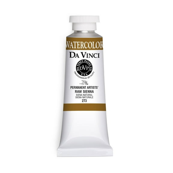 Da Vinci Paints Professional Watercolor, 37ml Tube, Raw Sienna