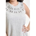 thumbnail image 4 of Vestido Roman Fashion Juvenil Bordado Calado Gris Talla G, 4 of 6