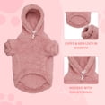 thumbnail image 4 of Sudadera con capucha para perros, fuzzy, de forro polar sherpa, cálido para perros de tamaño mediano, 4 of 7