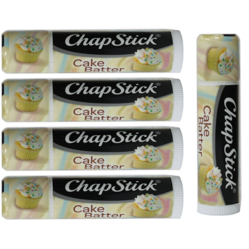 Chapstick Cake Batter Flavored Lip Balm 0.15 ounce (5 Pack)