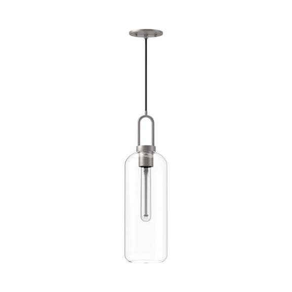 PD401606BNCL-Alora Lighting-Soji - 1 Light Pendant-20.75 Inches Tall and 6 Inches Wide-Brushed Nickel Finish-Clear Glass Color   -Traditional