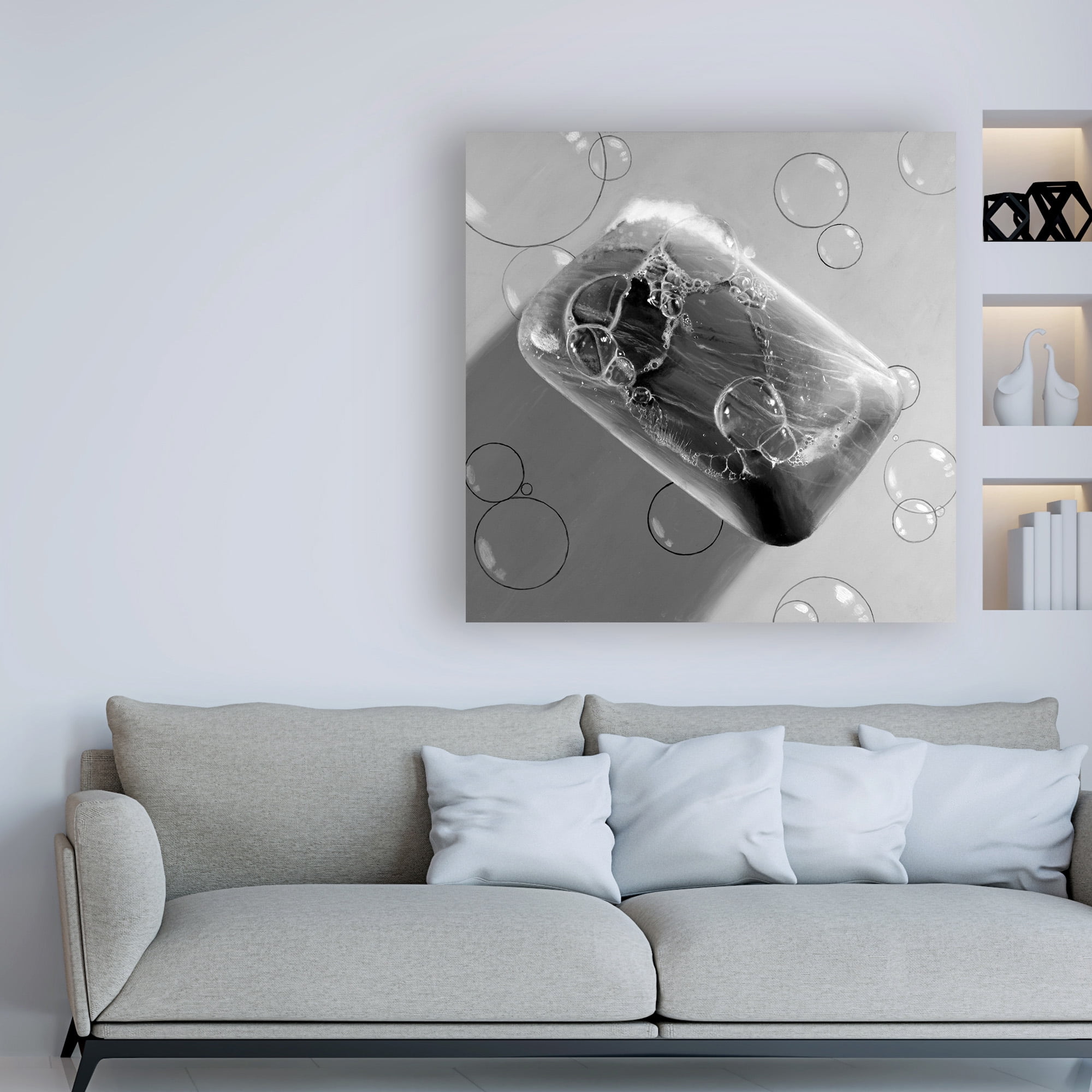 Trademark Fine Art 'Black & White Soap' Canvas Art by Roderick Stevens