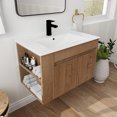 Stylish 30 Inch White Ceramic Basin Bathroom Vanity with Adjustable