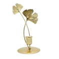 thumbnail image 3 of Candelabro cónico, candelabro cónico, candelabro con soporte para velas de doble hoja de Ginkgo para el Día de San Valentín, inauguración de la casa Oro, 3 of 8