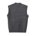 thumbnail image 4 of Kcodviy Mens Autumn Winter Casual Fashion V Neck Sleeveless Knit And Vest Sweater Vest Sweaters For Men Cardigan Open Front Sweater Men Sweater Men Men'S Quarter Zip Sweaters Vale, 4 of 4