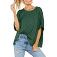 thumbnail image 3 of Women Oversized T-Shirt Summer Casual Short Sleeve Loose Tee Tops, 3 of 5