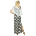 thumbnail image 3 of Bimba Women Rayon Maxi Slit Dress With Net Poncho Signature Collection, 3 of 5