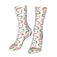 thumbnail image 6 of KLL Hand Drawn Snake Print Womens Crew Socks Athletic Middle Tube Long Socks Novelty Socks Gifts For Men, 6 of 7