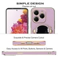 thumbnail image 7 of Compatible with Tecno Spark 20 Pro Case with Plating Creative Astronaut Cartoon Holder Pink, for Tecno Spark 20 Pro Phone Case Silicone Shockproof Stand Soft TPU Protective Slim Cover (Purple), 7 of 7