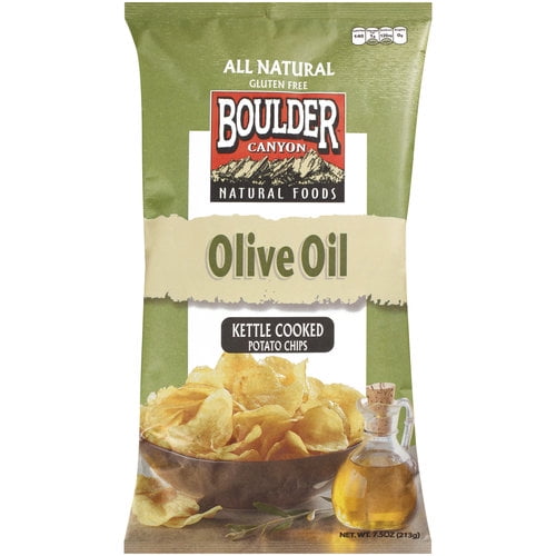 Boulder Canyon Natural Foods Olive Oil Kettle Cooked Potato Chips, 7.5