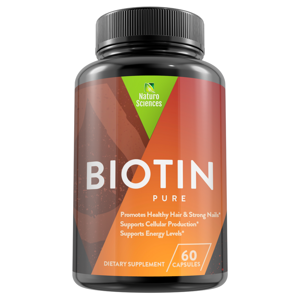 Pure Biotin High Potency 10,000mcg Dietary Supplement By Naturo