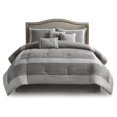 thumbnail image 1 of Madison Park Dax Ensemble de Couette 7 Pcs en Microsuède 100 pour Cent Polyester Gris, 1 of 16